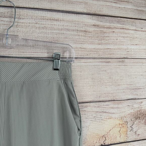 Athleta Brooklyn Textured Jogger Pants Womens 6 Striped Green Athleisure - Picture 6 of 12